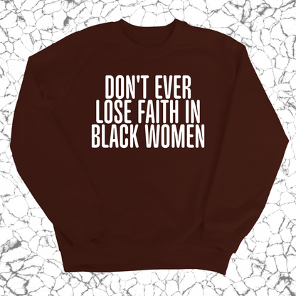 Don't ever lose faith in Black Women Unisex Sweatshirt-ENJEN DESIGN