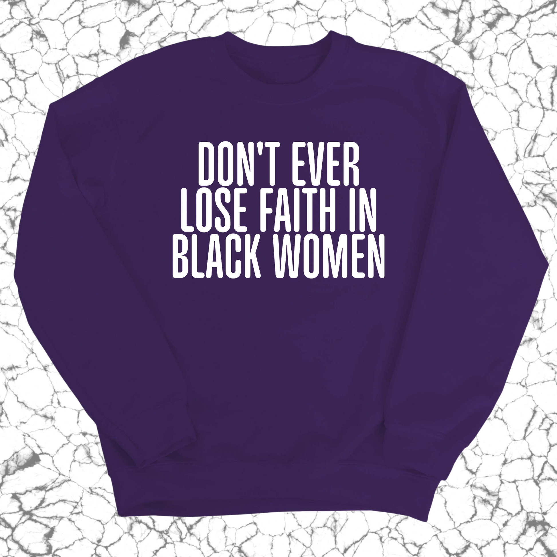 Don't ever lose faith in Black Women Unisex Sweatshirt-ENJEN DESIGN