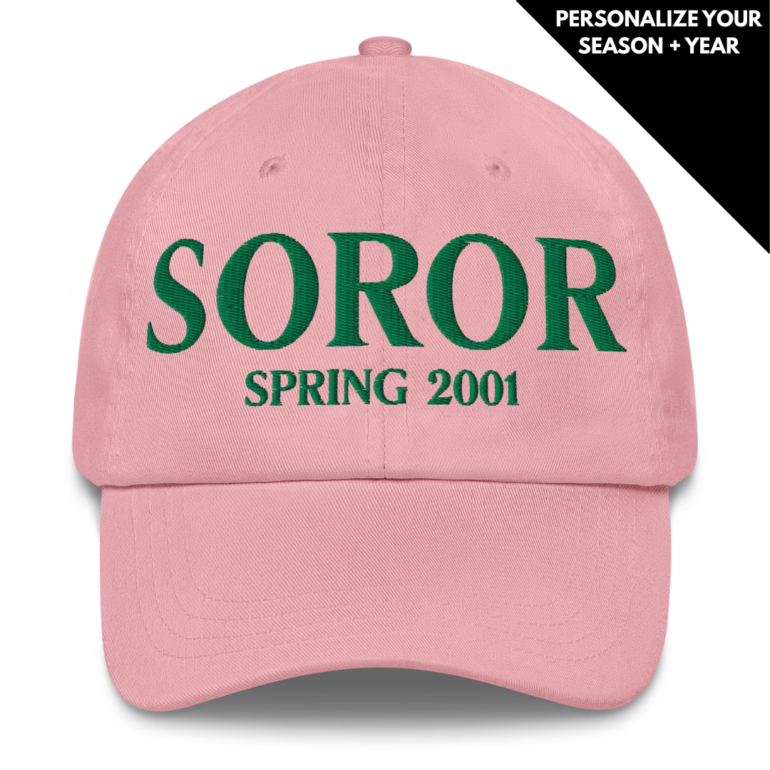 Soror Custom Crossing Year Embroidered Dad Hat