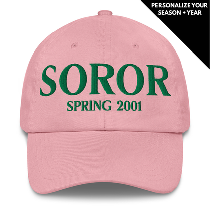 Soror Custom Crossing Year Embroidered Dad Hat