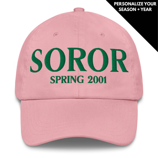 Soror Custom Crossing Year Embroidered Dad Hat