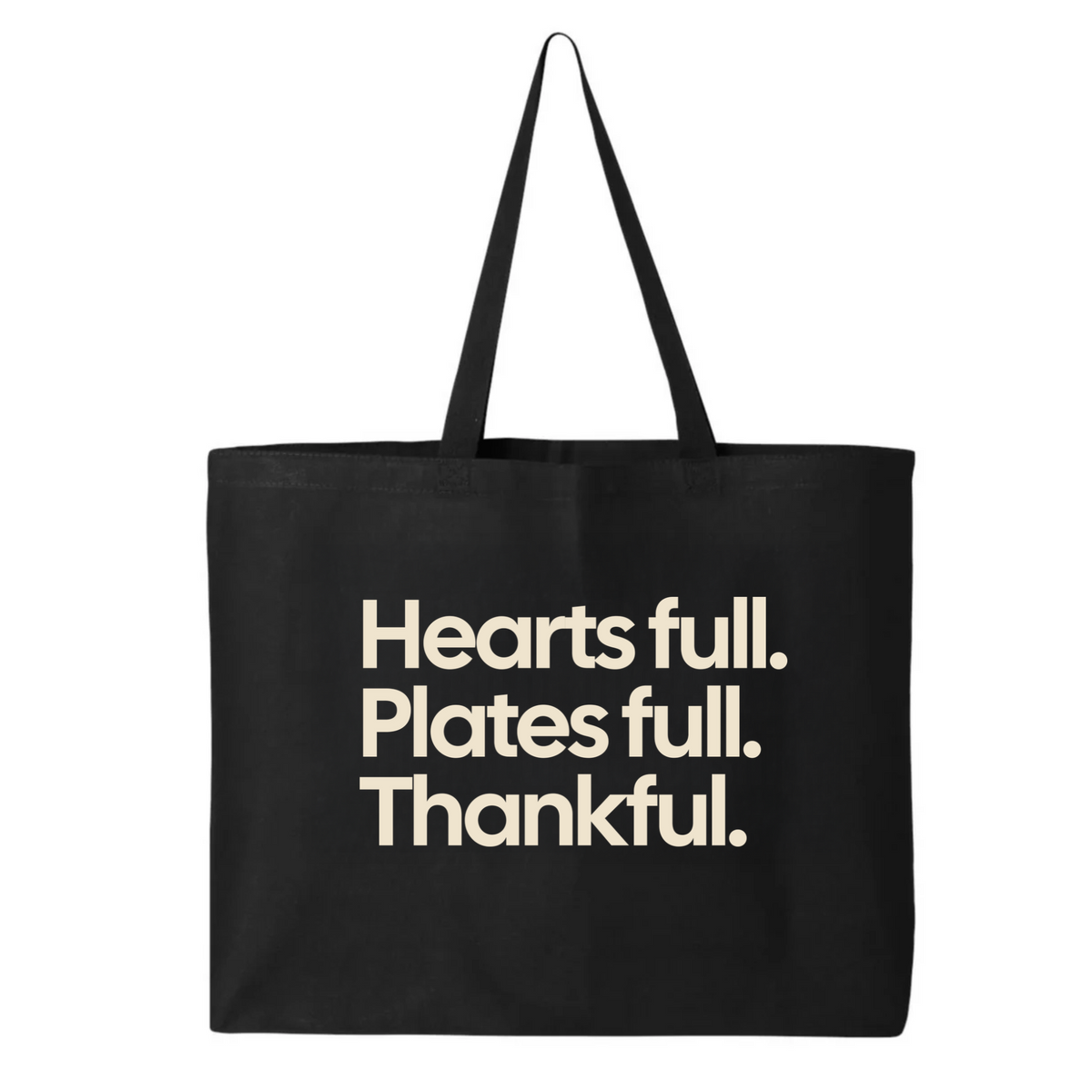 Hearts Full. Plates Full. Thankful Tote bag-ENJEN DESIGN