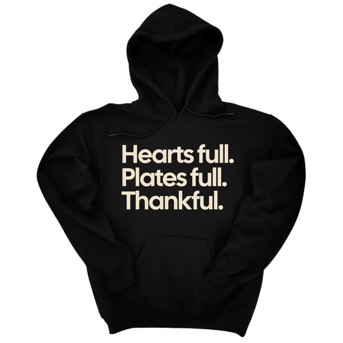 *HOODIE* Hearts Full. Plates Full. Thankful Unisex Hoodie-ENJEN DESIGN