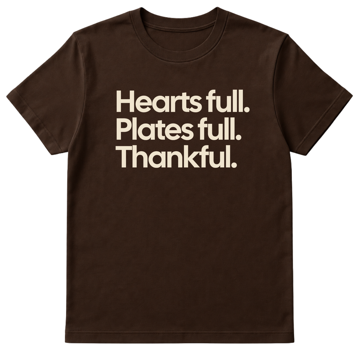 Hearts Full. Plates Full. Thankful Unisex Tee-ENJEN DESIGN