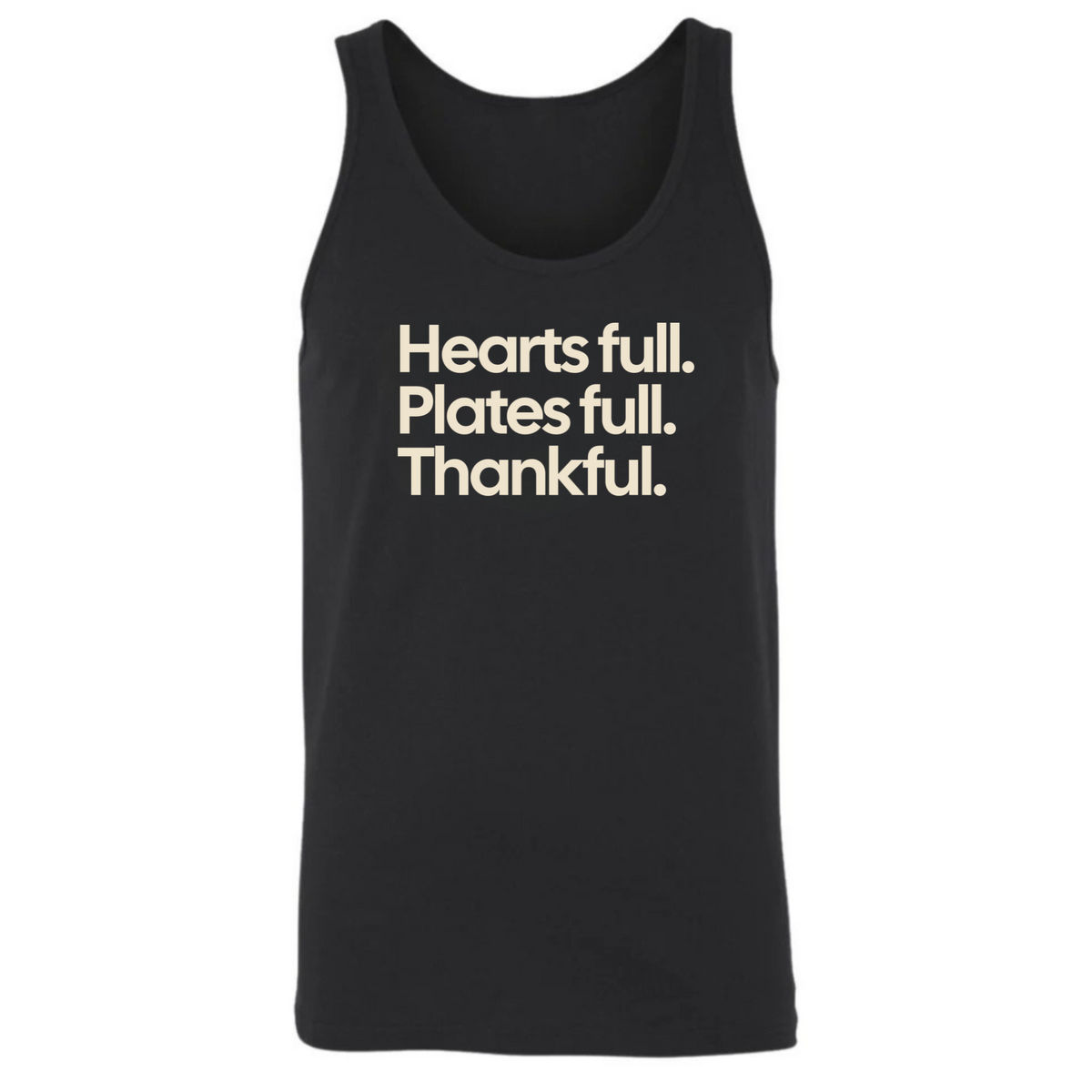 Hearts Full. Plates Full. Thankful Unisex Tank Top-ENJEN DESIGN