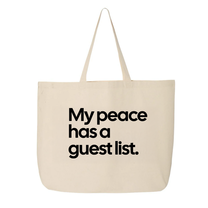 My Peace Has a Guest List Tote bag-ENJEN DESIGN