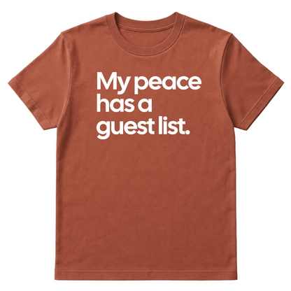 My Peace has a Guest List Unisex Tee-ENJEN DESIGN